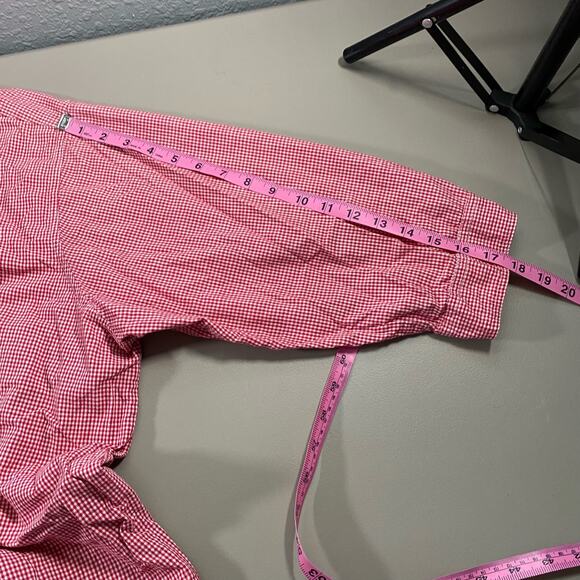 Tweety Bird 26/28 Womens Button Up Red White Plaid Looney Tunes Floral Collared - Picture 7 of 10